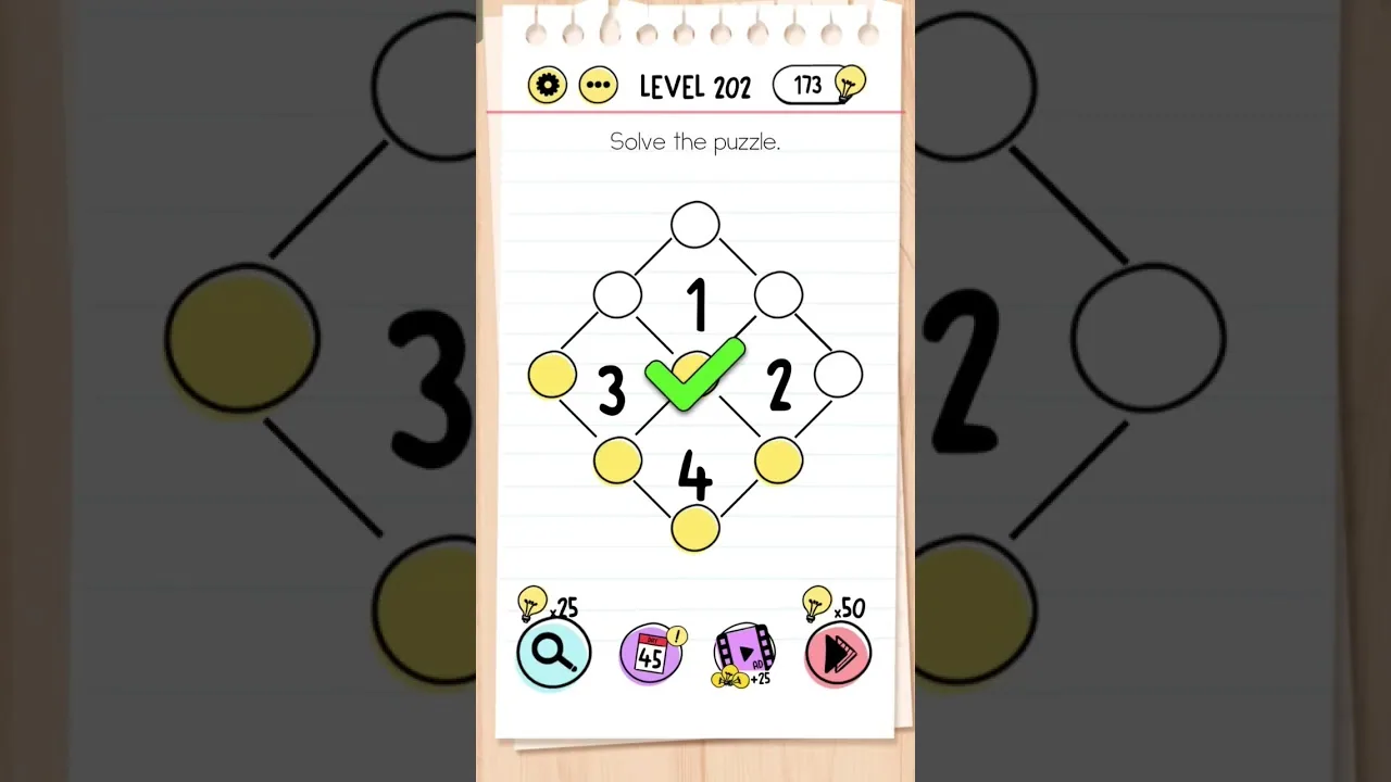 Brain Test Level 202 Solve the puzzle gameplay screenshot