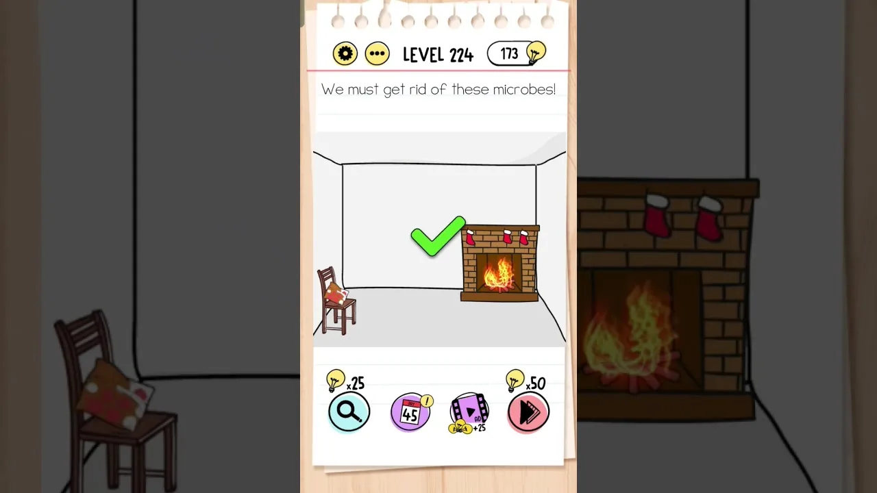 Brain Test Level 224 We must get rid of these microbes gameplay screenshot