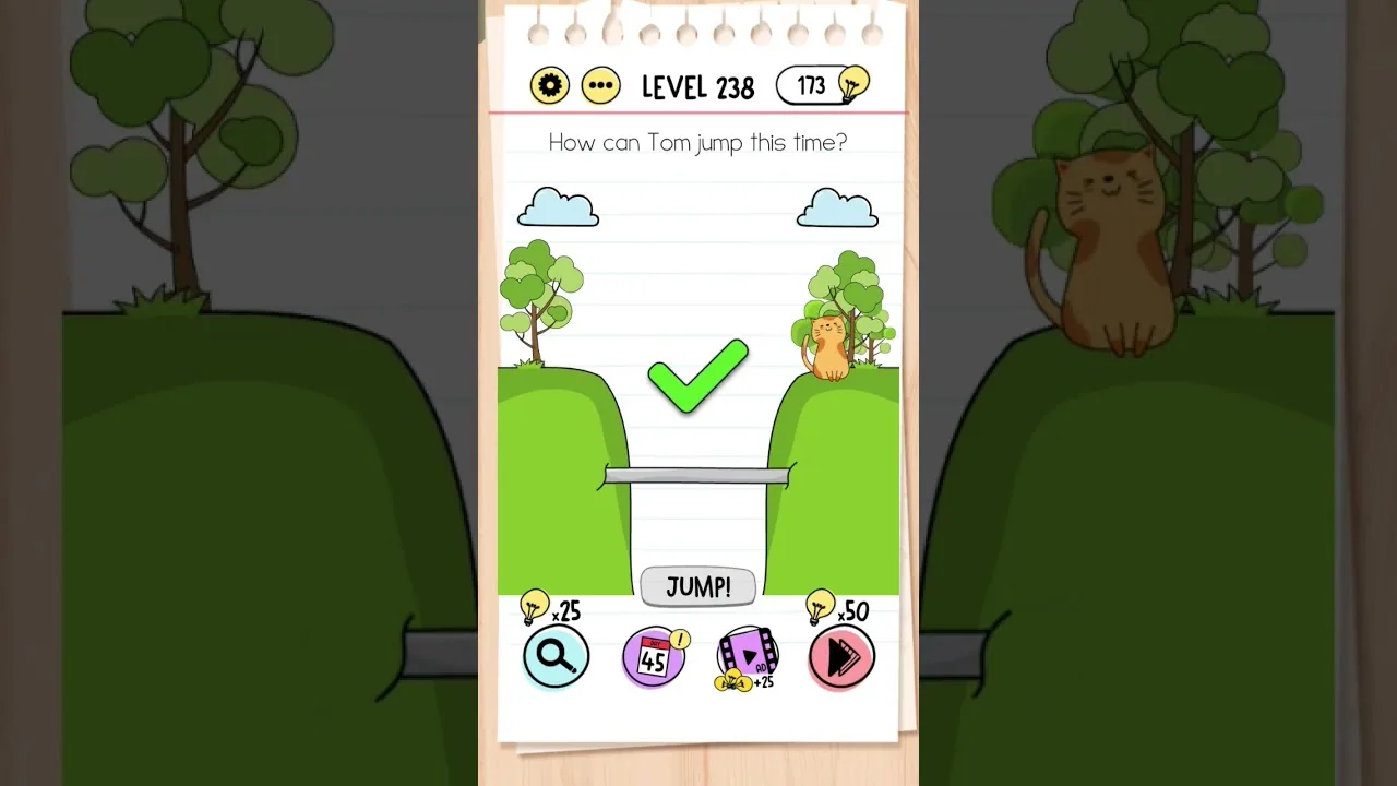 Brain Test Level 238 How can Tom jump this time gameplay screenshot