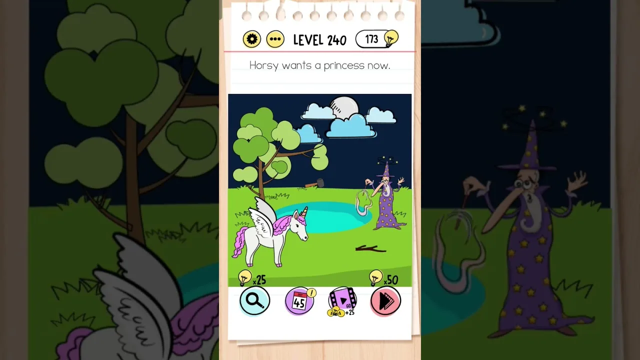 Brain Test Level 240 Horsy wants a princess now gameplay screenshot