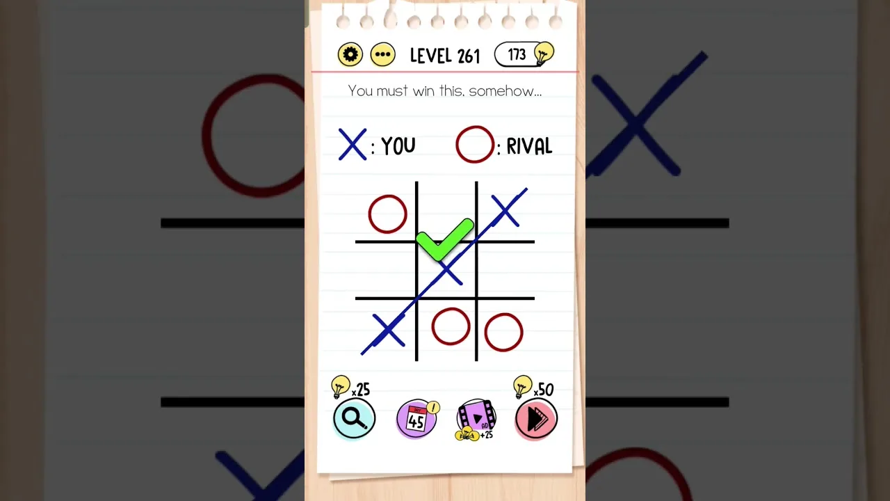 Brain Test Level 261 You must win this, somehow gameplay screenshot