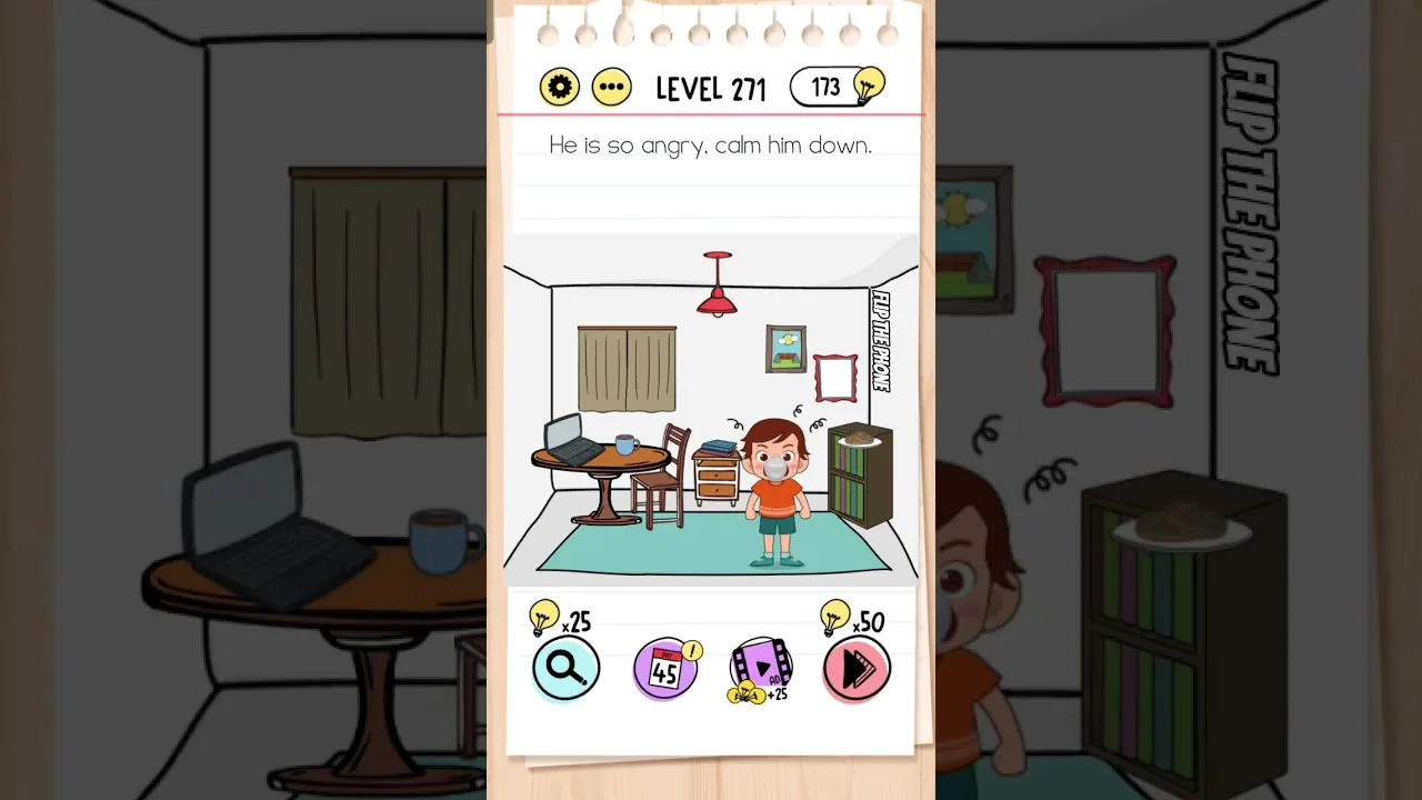 Brain Test Level 271 He is so angry gameplay screenshot