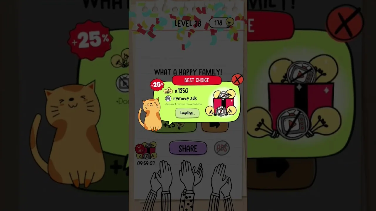 Brain Test Level 28 Click on the calves please. gameplay screenshot