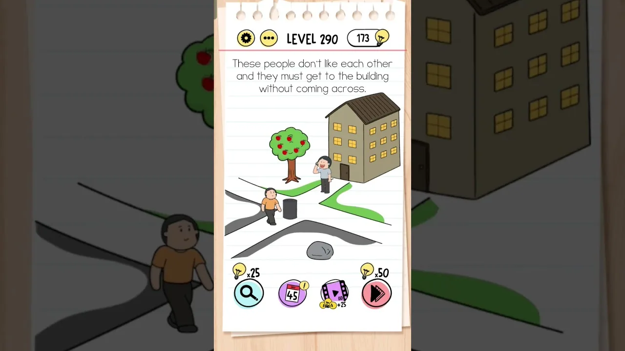 Brain Test Level 290 These people don’t like each other gameplay screenshot