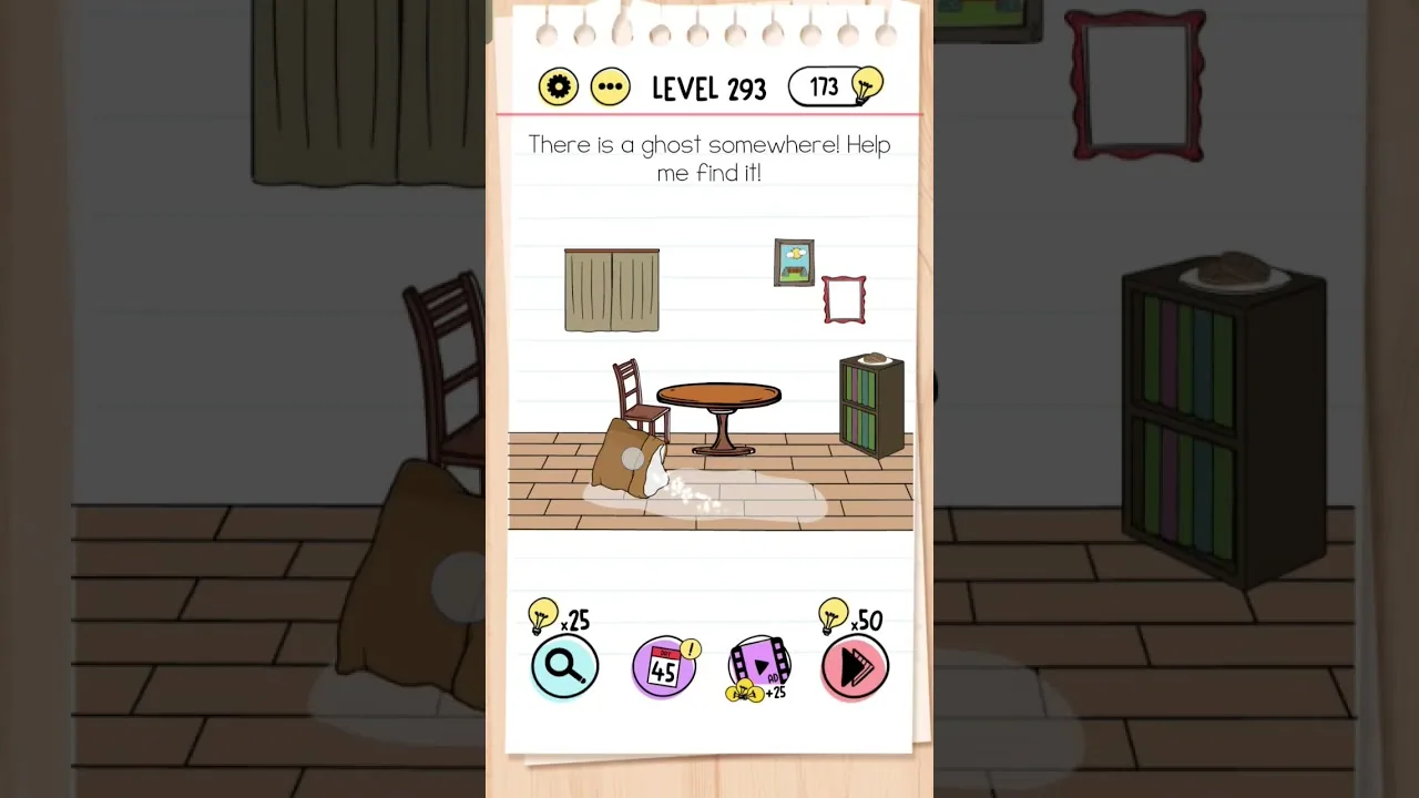 Brain Test Level 293 There is a ghost somewhere gameplay screenshot