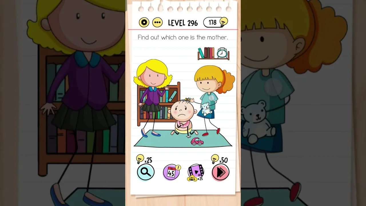 Brain Test Level 296 Find out which one is the mother gameplay screenshot