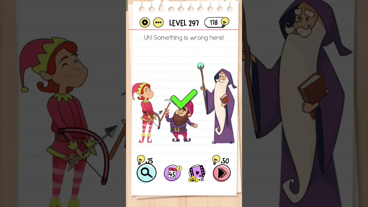 Brain Test Level 297 Uh! Something is wrong here gameplay screenshot