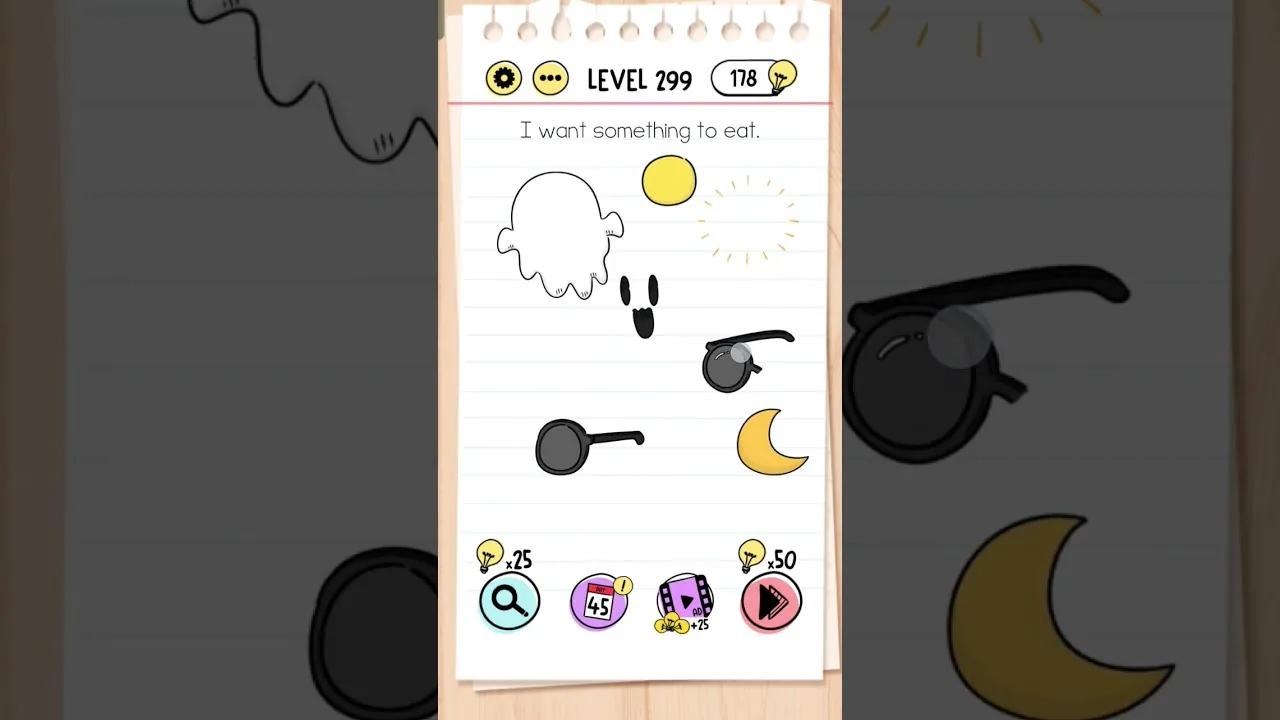Brain Test Level 299 I want something to eat gameplay screenshot