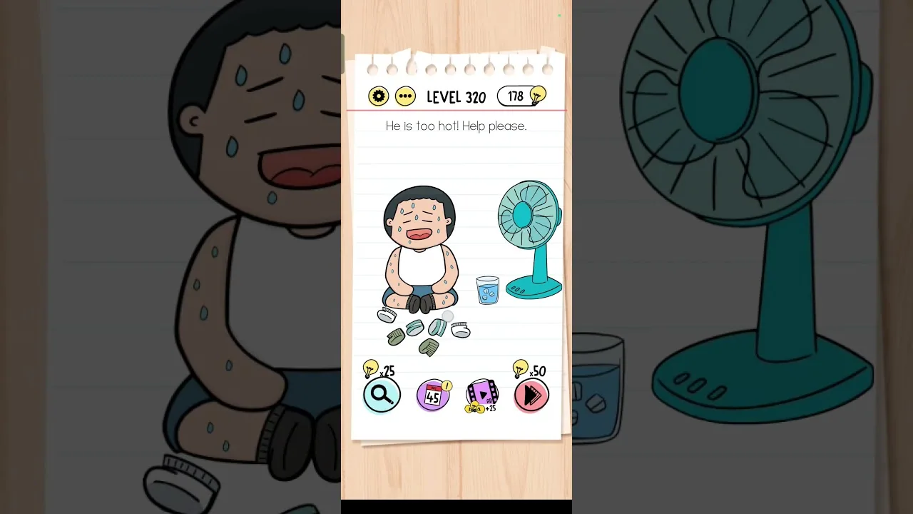 Brain Test Level 320 He is too hot gameplay screenshot