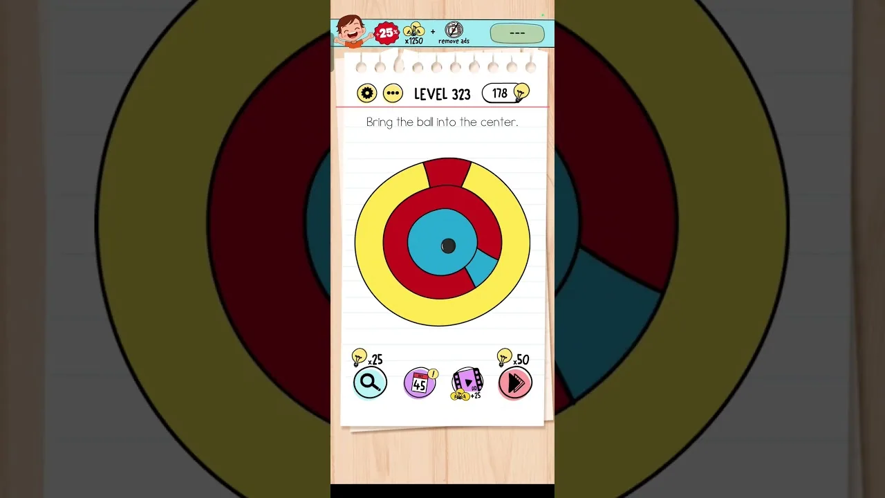 Brain Test Level 323 Bring the ball gameplay screenshot