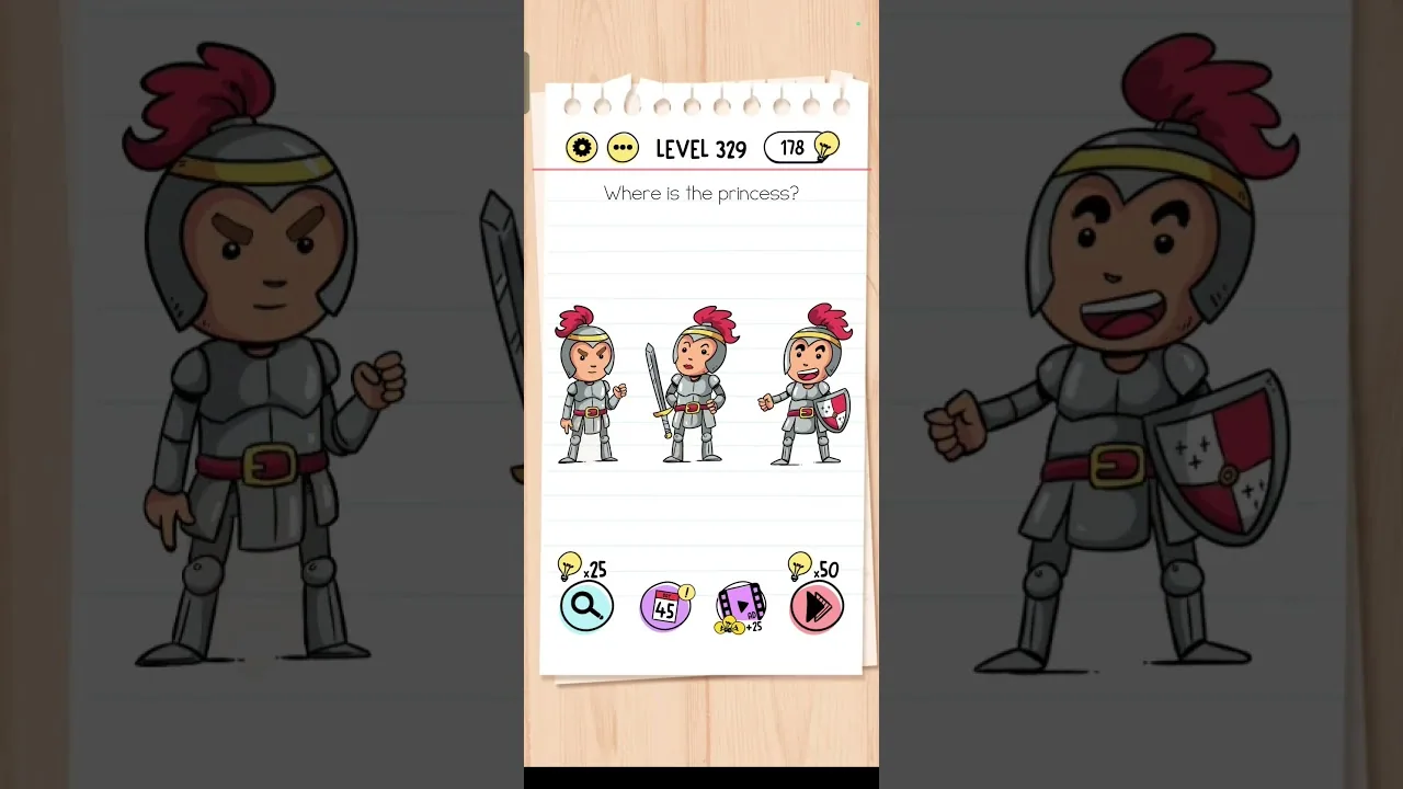 Brain Test Level 329 Where is the princess gameplay screenshot