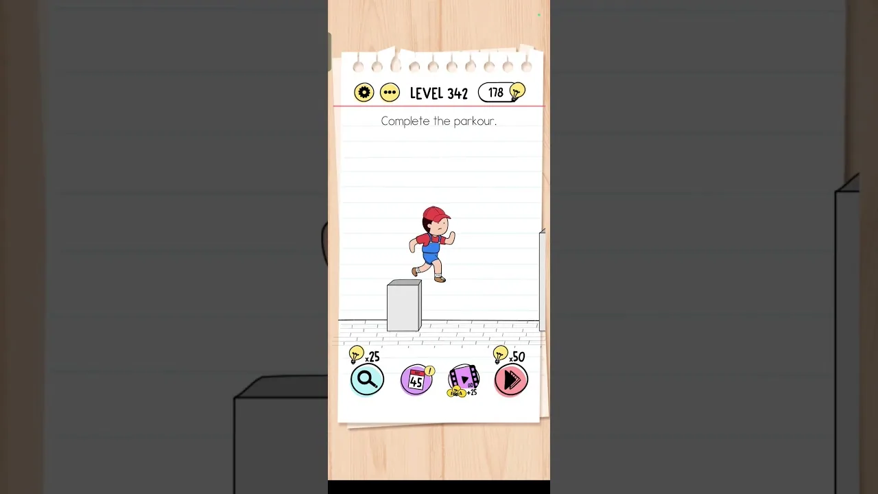 Brain Test Level 342 Complete the parkour Answer gameplay screenshot