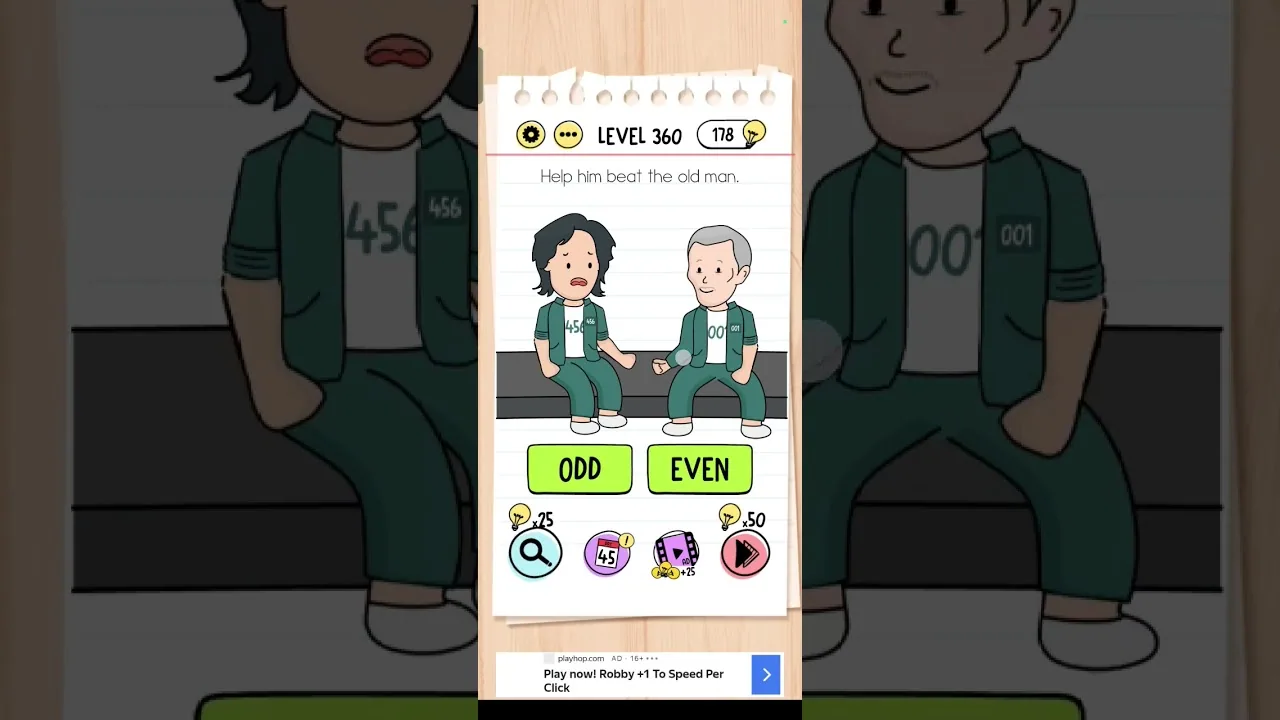 Brain Test Level 360 Help him beat Answer gameplay screenshot