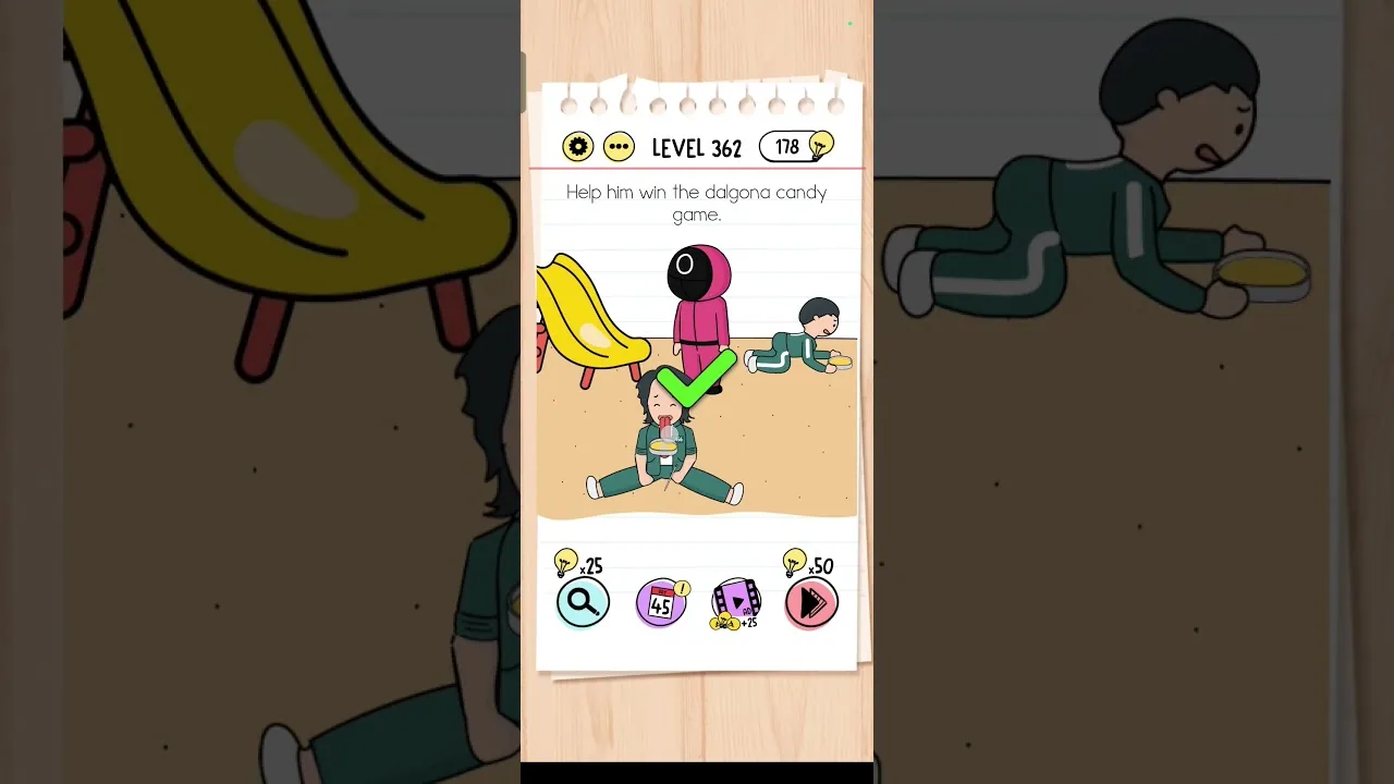 Brain Test Level 362 Help him win Answer gameplay screenshot