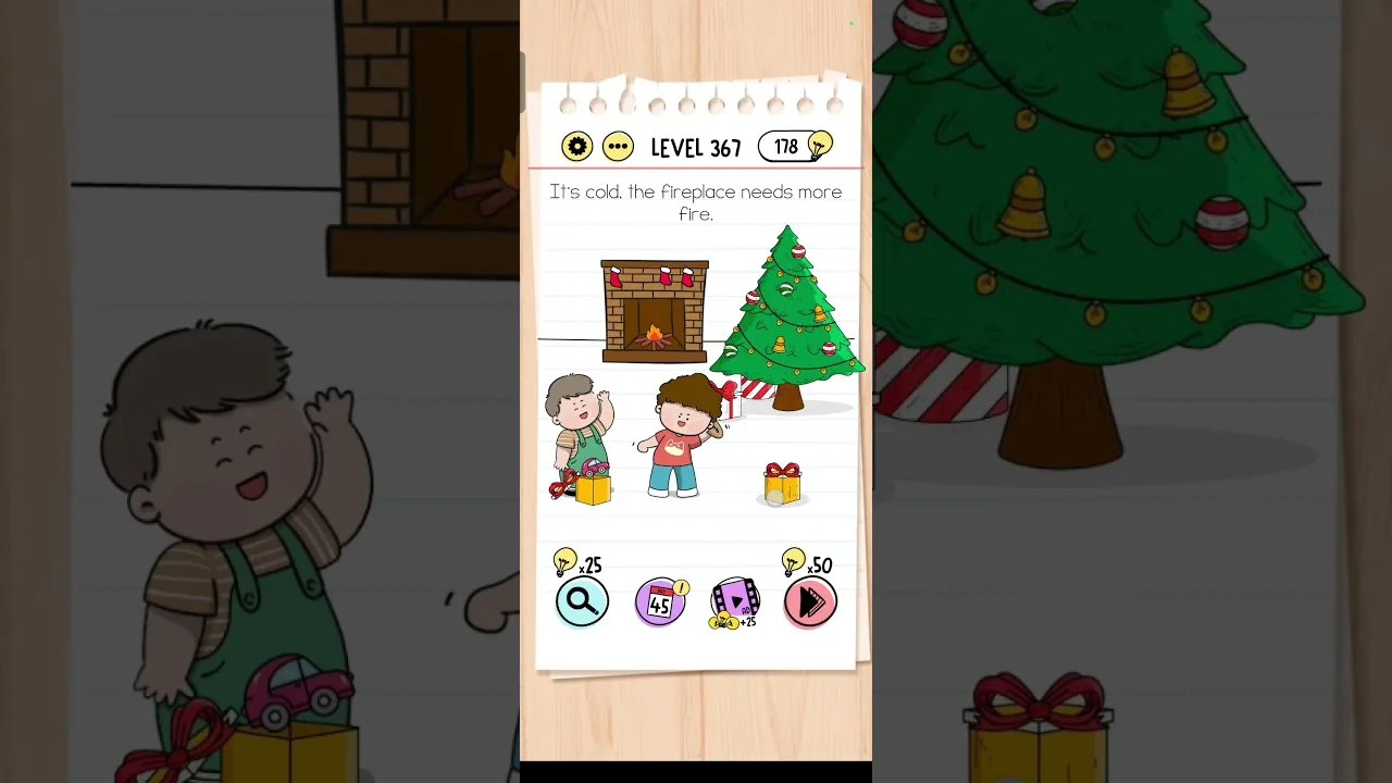 Brain Test Level 367 It’s cold Answer gameplay screenshot