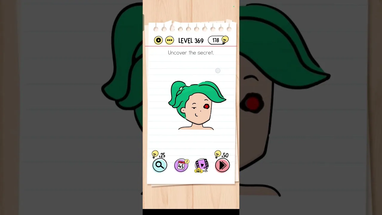 Brain Test Level 369 Uncover the secret gameplay screenshot