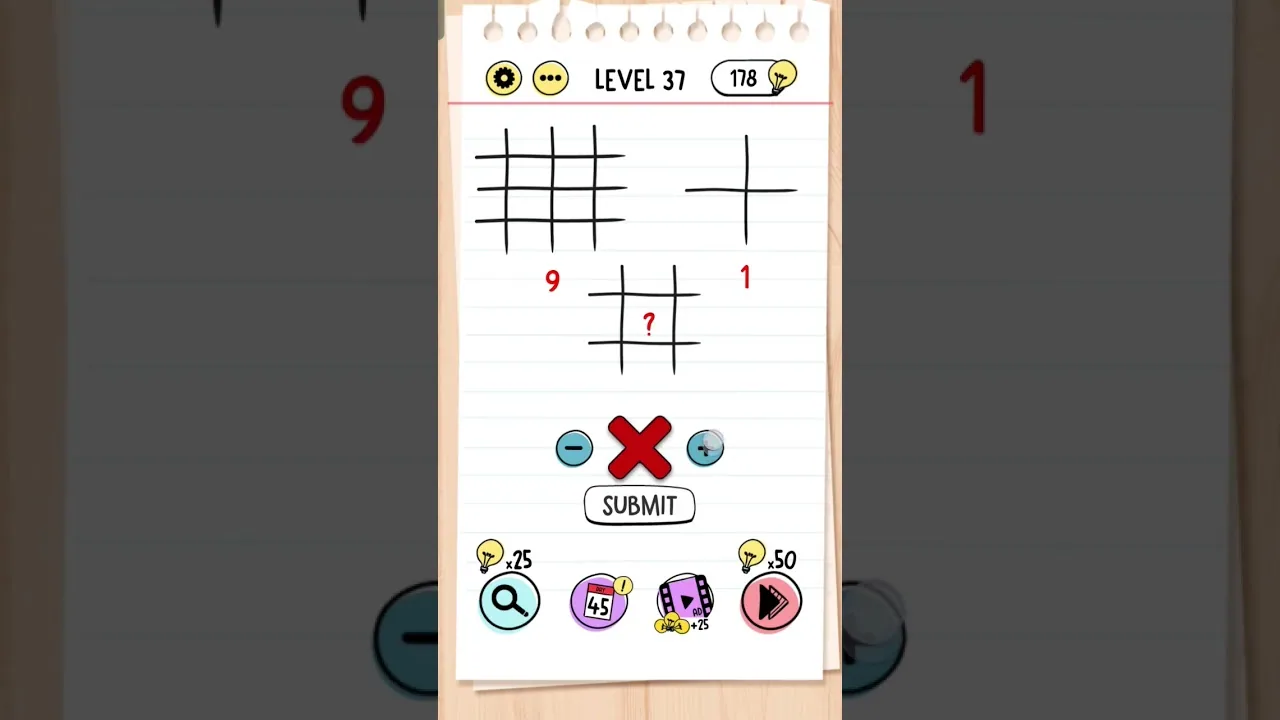 Brain Test Level 37 1 9 ? gameplay screenshot