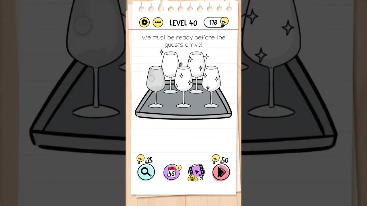 Brain Test Level 40 We must be ready before the guests arrive gameplay screenshot