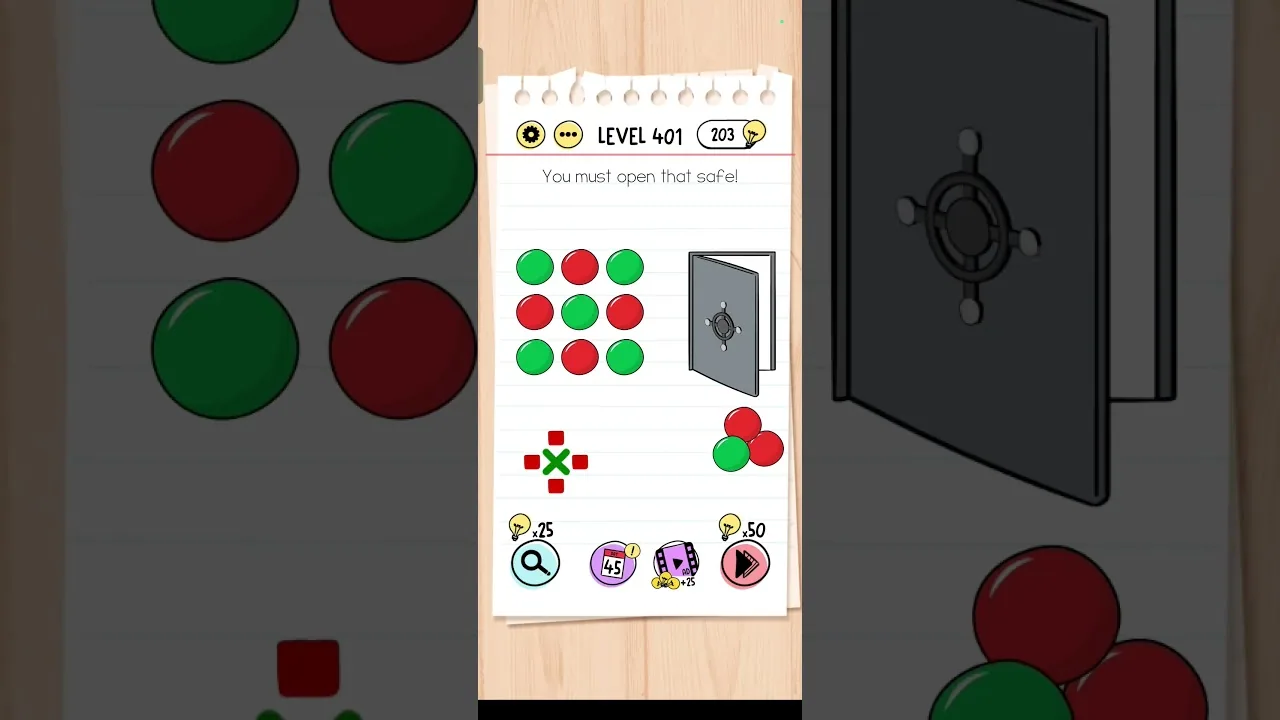 Brain Test Level 401 You must open that safe Answer gameplay screenshot