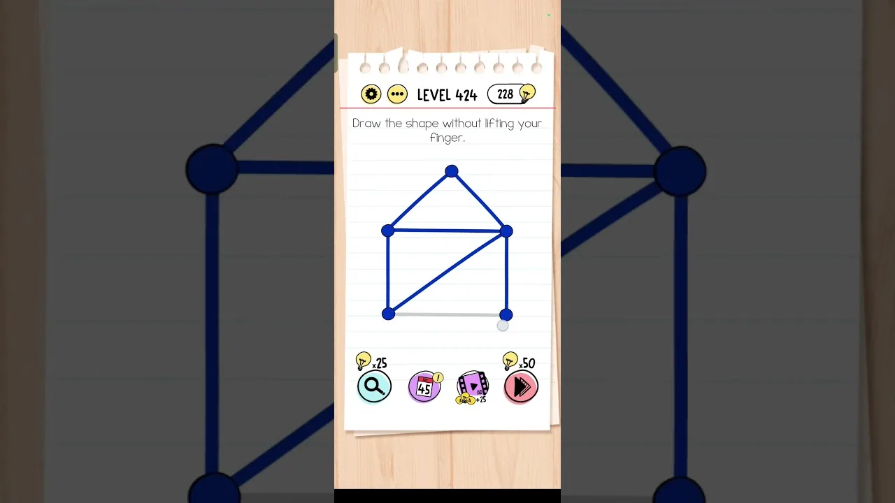 Brain Test Level 424 Answer gameplay screenshot