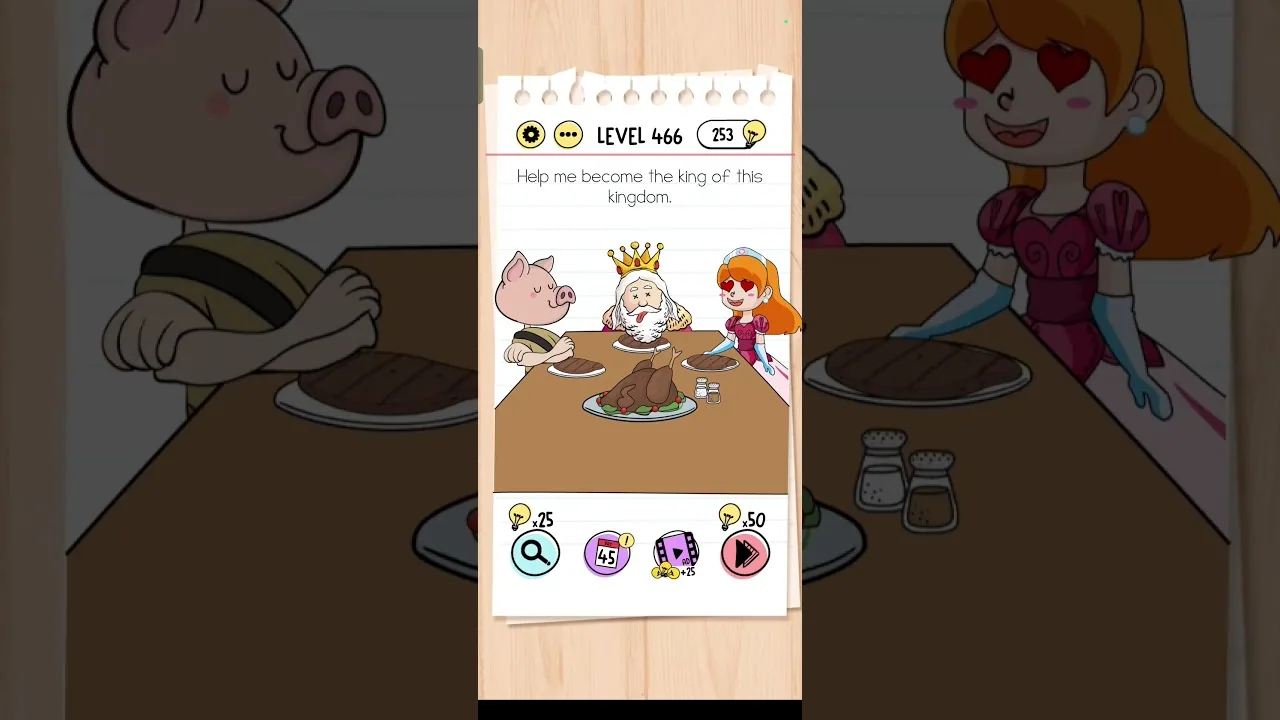 Brain Test Level 466 Help me become the king of this kingdom gameplay screenshot