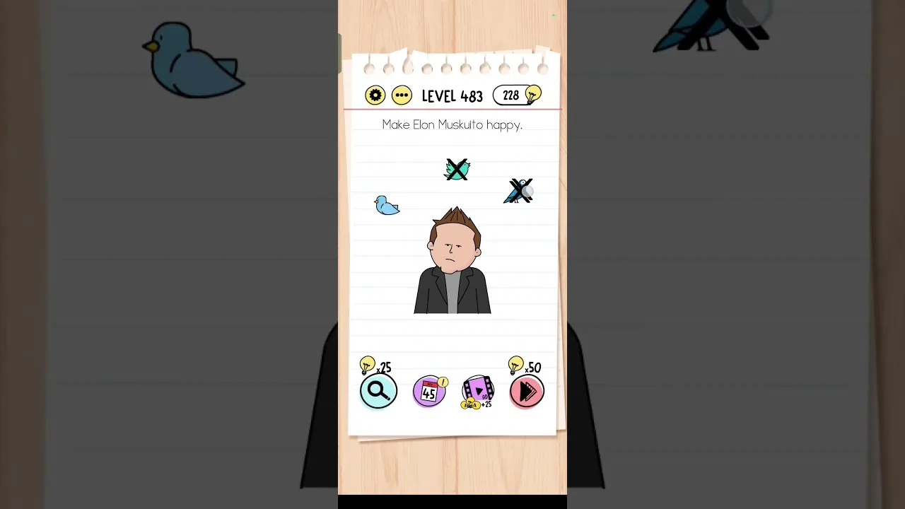 Brain Test Level 483 Make Elon Muskuito happy. gameplay screenshot