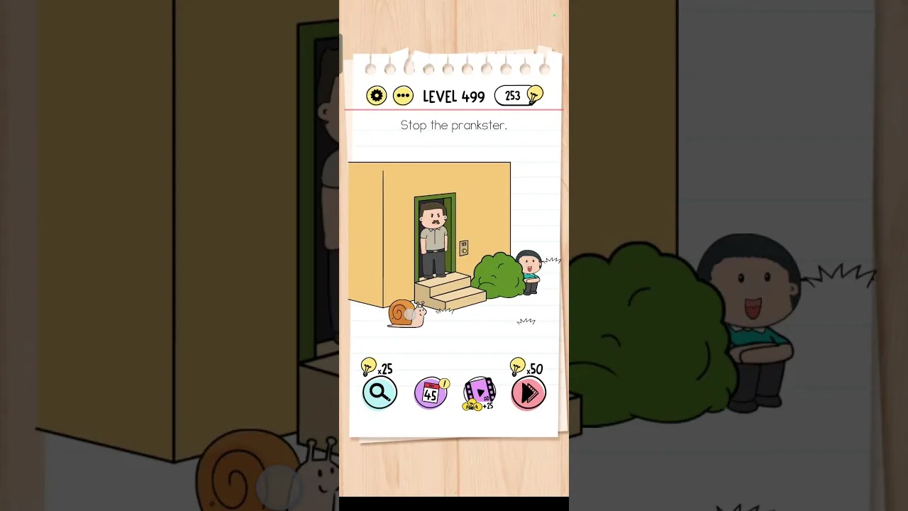 Brain Test Level 499 Stop the prankster. gameplay screenshot