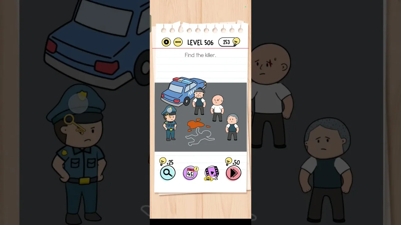 Brain Test Level 506 Find the killer. gameplay screenshot