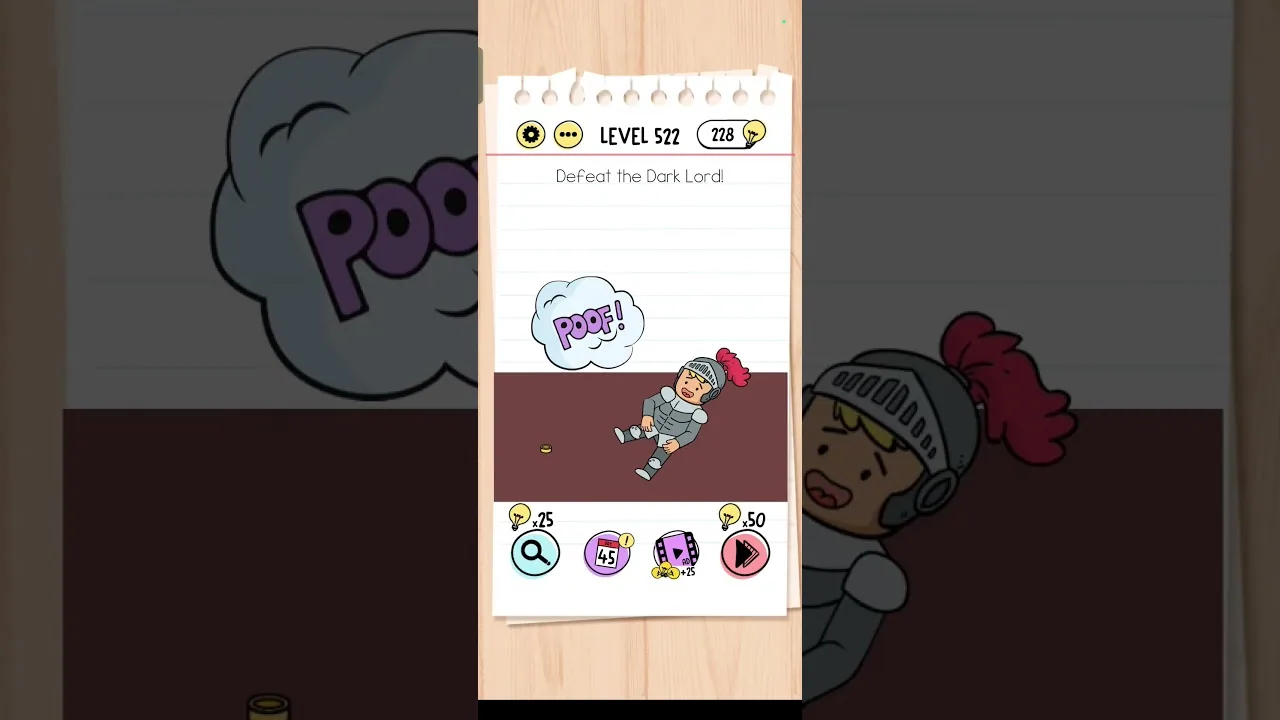 Brain Test Level 522 Defeat the Dark Lord! gameplay screenshot