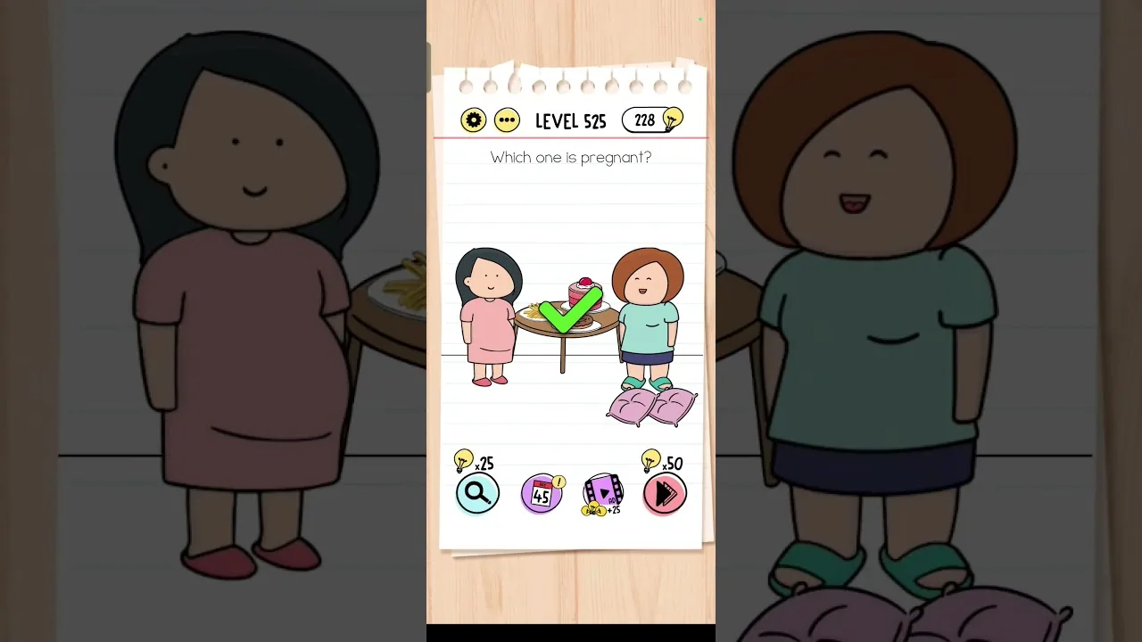 Brain Test Level 525 Which one is pregnant? gameplay screenshot