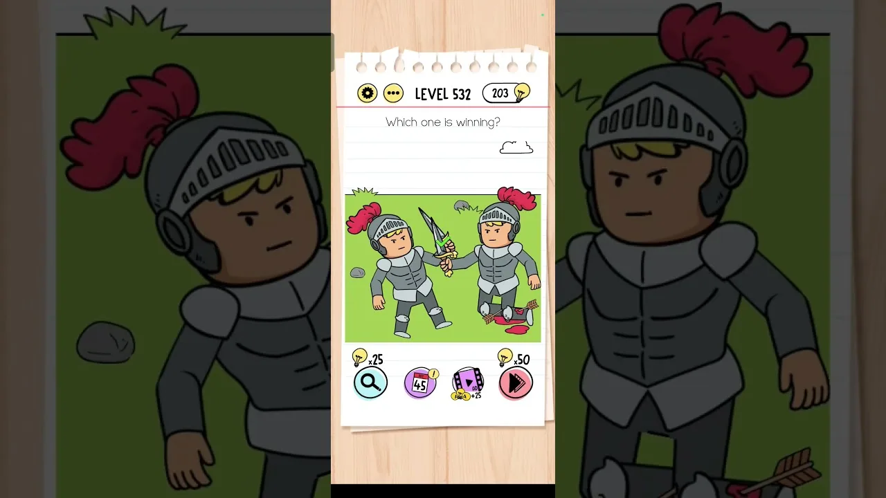 Brain Test Level 532 Which one is winning? gameplay screenshot
