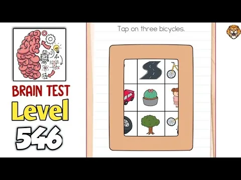 Brain Test Level 546 Tap on three bicycles. gameplay screenshot