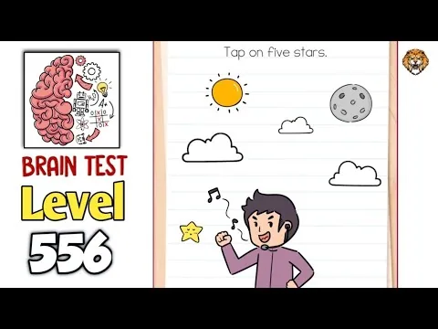 Brain Test Level 556 Tap on five stars. gameplay screenshot