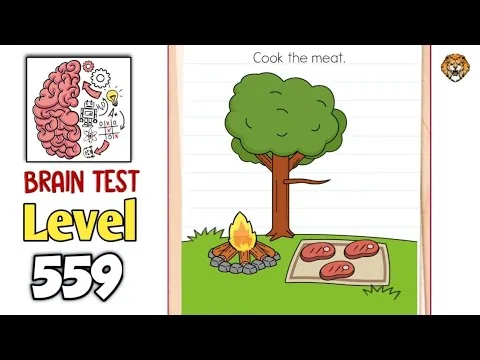 Brain Test Level 559 Cook the meat. gameplay screenshot