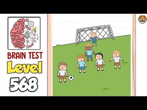 Brain Test Level 568 Score a header goal. gameplay screenshot