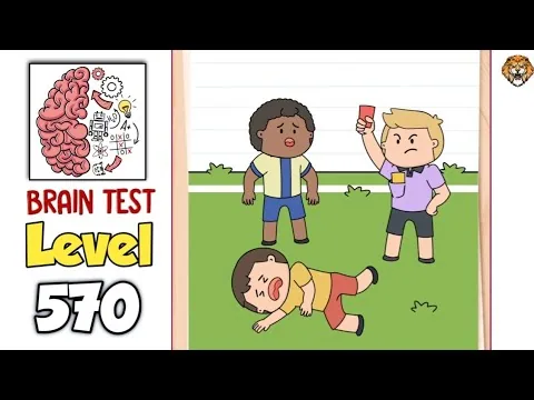 Brain Test Level 570 Save him from the red card. gameplay screenshot