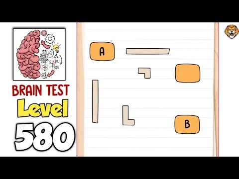 Brain Test Level 580 Connect A with B. gameplay screenshot