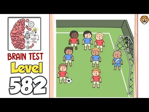 Brain Test Level 582 Score a goal. gameplay screenshot