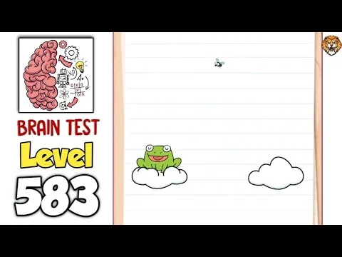 Brain Test Level 583 The frog wants to eat that fly. gameplay screenshot