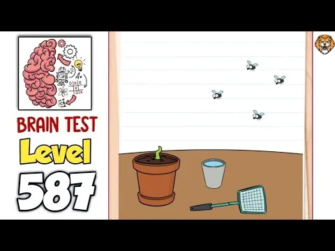 Brain Test Level 587 Get rid of the flies. gameplay screenshot