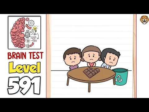 Brain Test Level 591 Who bit the chocolate?! gameplay screenshot
