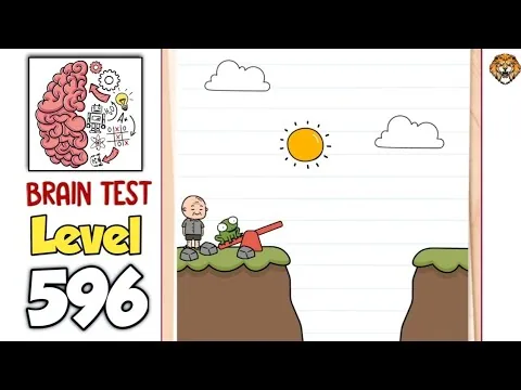 Brain Test Level 596 The frog must get to the other side. gameplay screenshot
