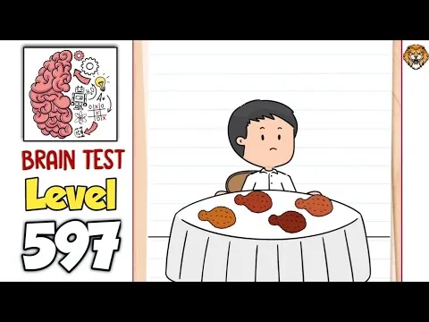 Brain Test Level 597 Beat the hot wings challenge. gameplay screenshot