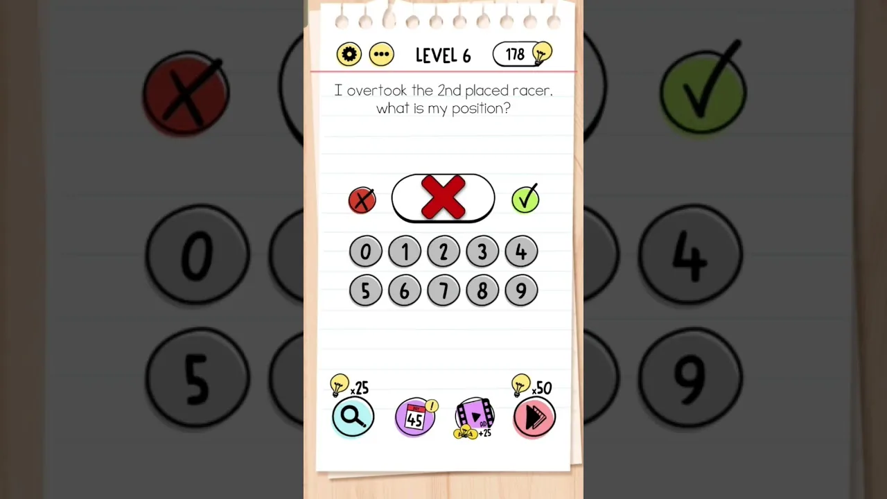 Brain Test Level 6 I overtook the 2nd placed racer gameplay screenshot