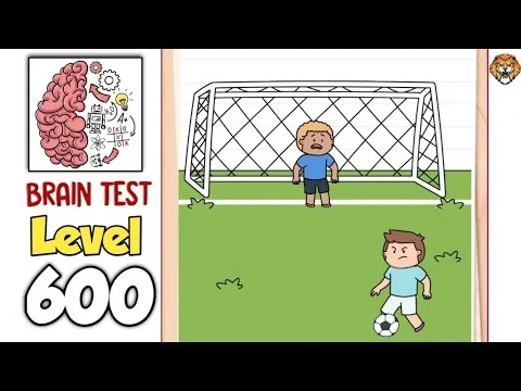 Brain Test Level 600 Score a goal. gameplay screenshot
