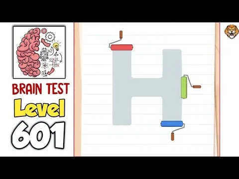 Brain Test Level 601 Paint 3 reds, 2 greens, and 2 blues. gameplay screenshot