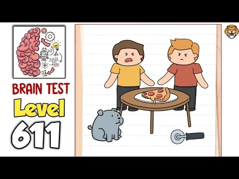 Brain Test Level 611 Don't let the last slice cause a conflict. gameplay screenshot