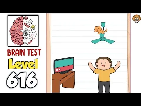 Brain Test Level 616 Save the cat! gameplay screenshot