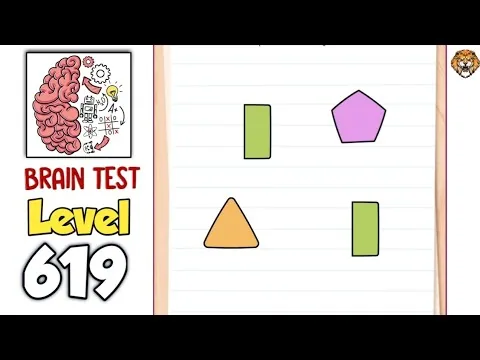 Brain Test Level 619 Tap on a square. gameplay screenshot
