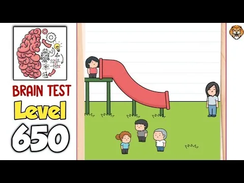 Brain Test Level 650 She wants to slide down. gameplay screenshot